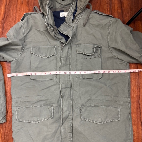 Hm Vintage Military Style Coat Jacket Size Large - Picture 8 of 9